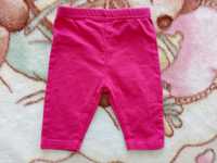 Różowe jednokolorowe spodnie legginsy Topolino 62 jak nowe