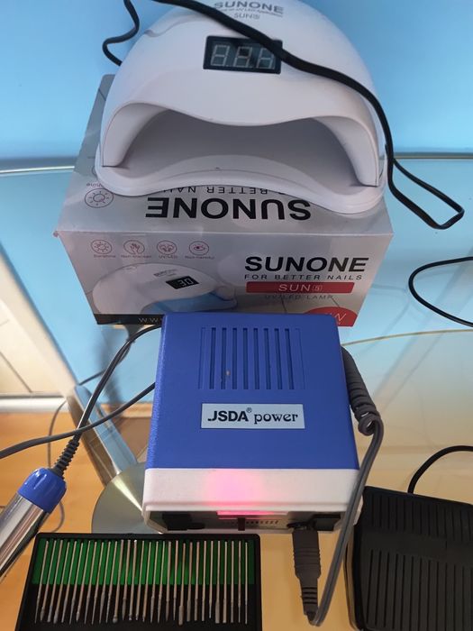 Frezarka, lampa zestaw do robienia paznokci