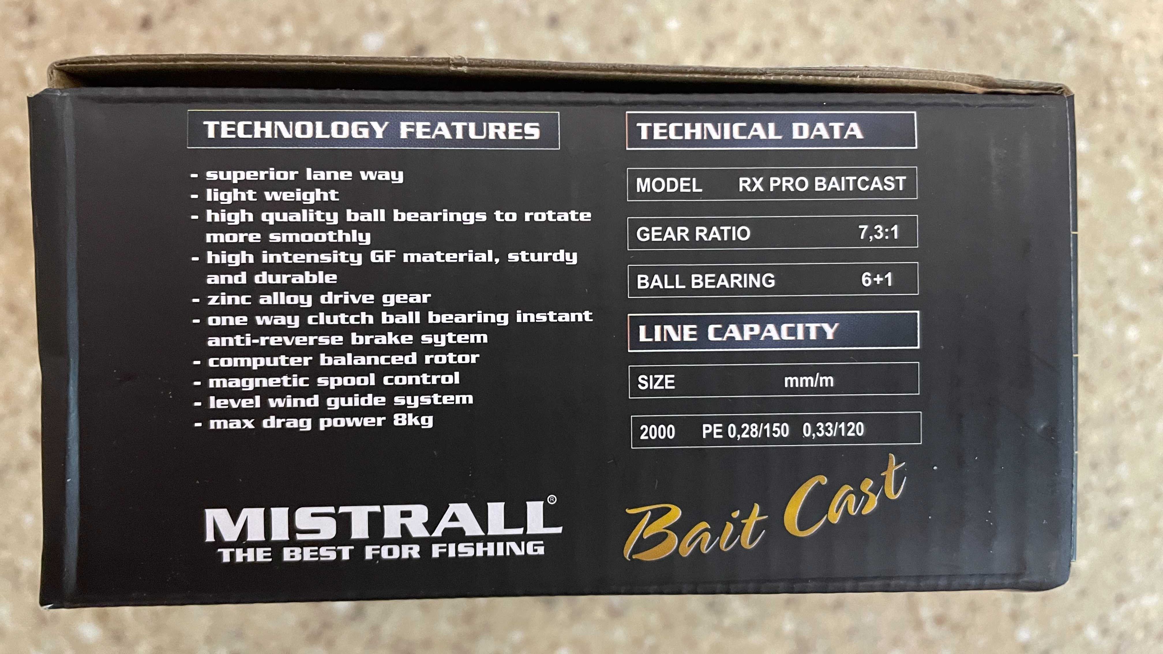 Мультиплікатор Mistral lRX PRO  BaitCast 2000 6+1