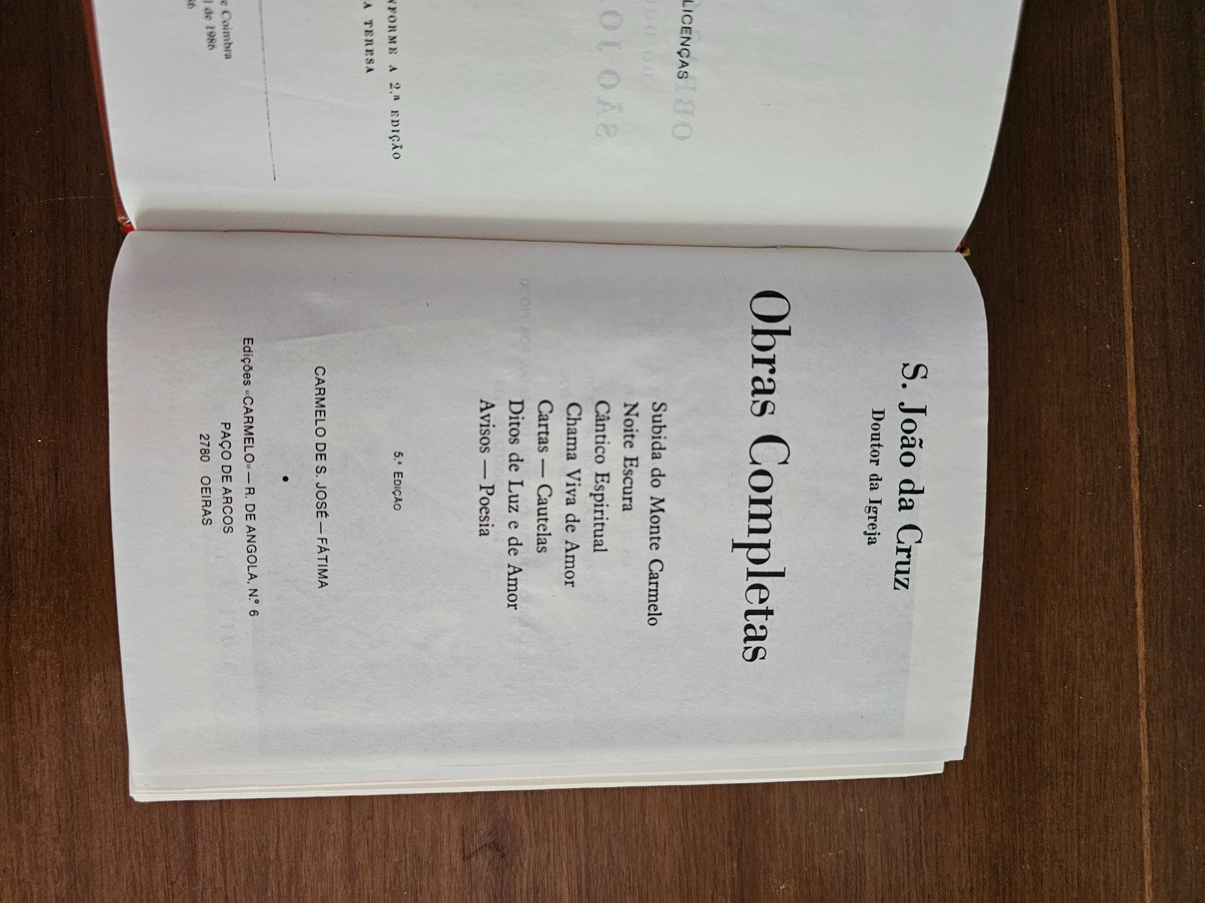 Livro Obras Completas – S. João da Cruz (5.ª edição, 1986)