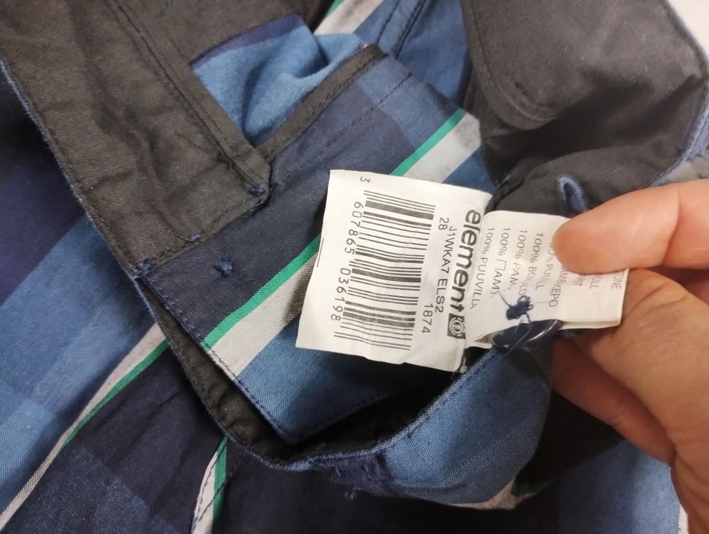 Szorty unisex Element krata nowe bawełna