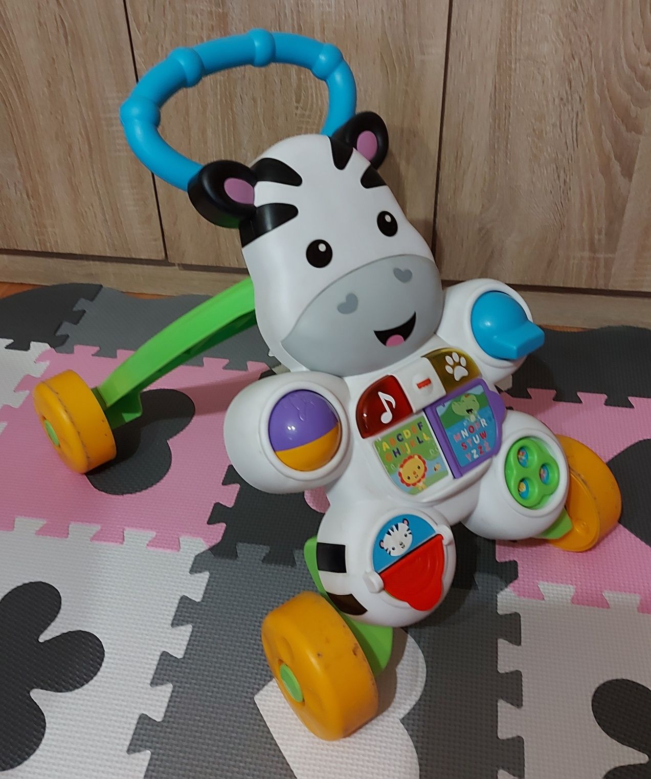 Chodzik pchacz zebra fisher-price