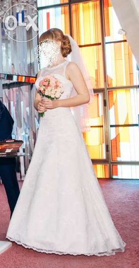 Продам свадебное платье 44-46 размера "Шантилье"