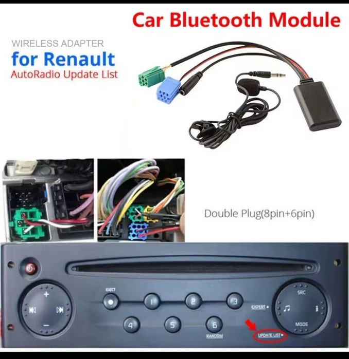 Aux Renault Megane 2 Scenic Bluetooth