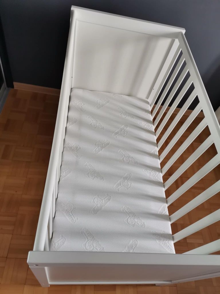 Łóżeczko dziecięce lozko 60x120 biale z materacem