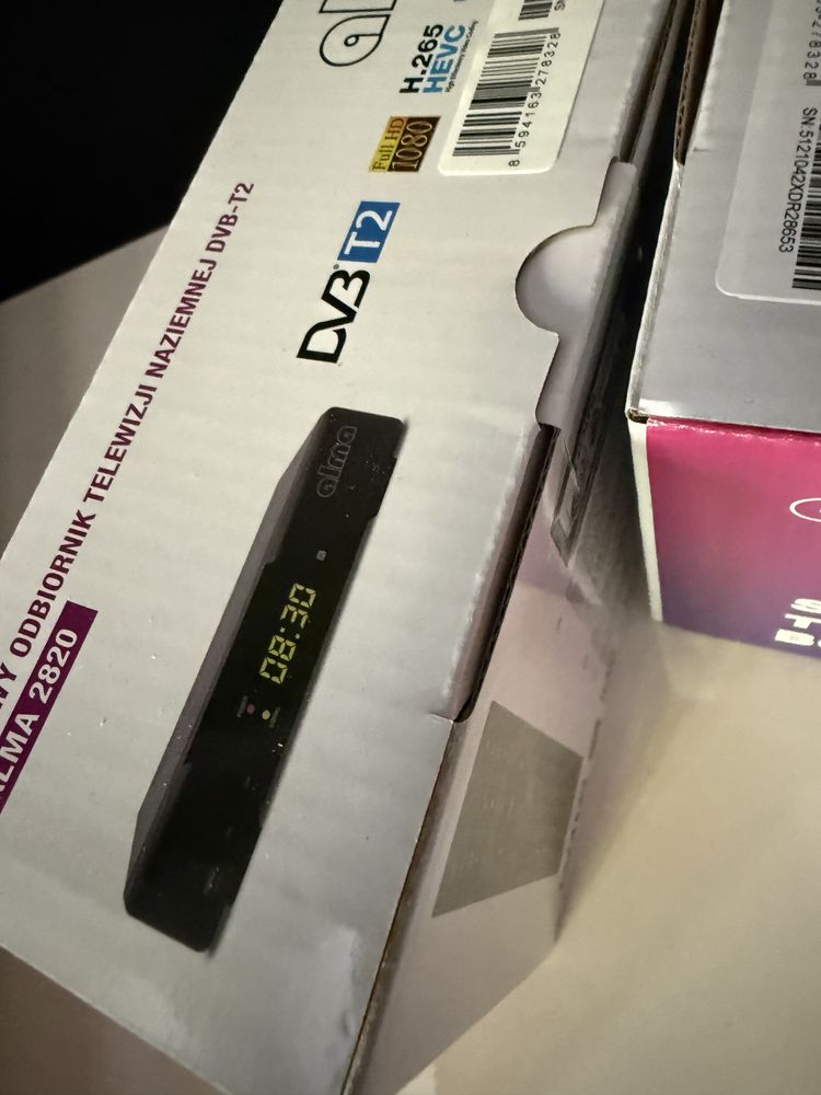 Cyfrowy odbiornik tv naziemnej dvb-t2 alma h.265 HEVC