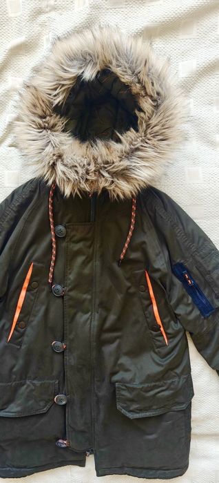 SUPERDRY Kurtka męska zielona khaki kaptur (S)