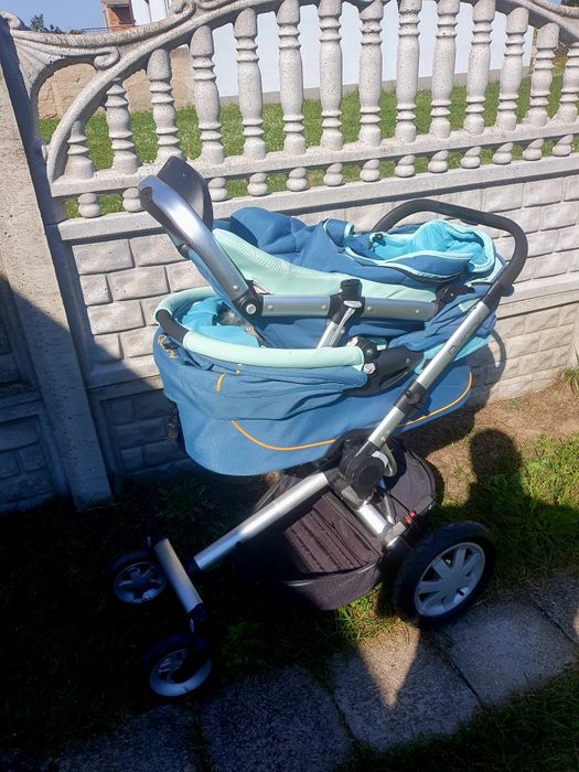 Wozek quinny turkusowy, piękny 3w1