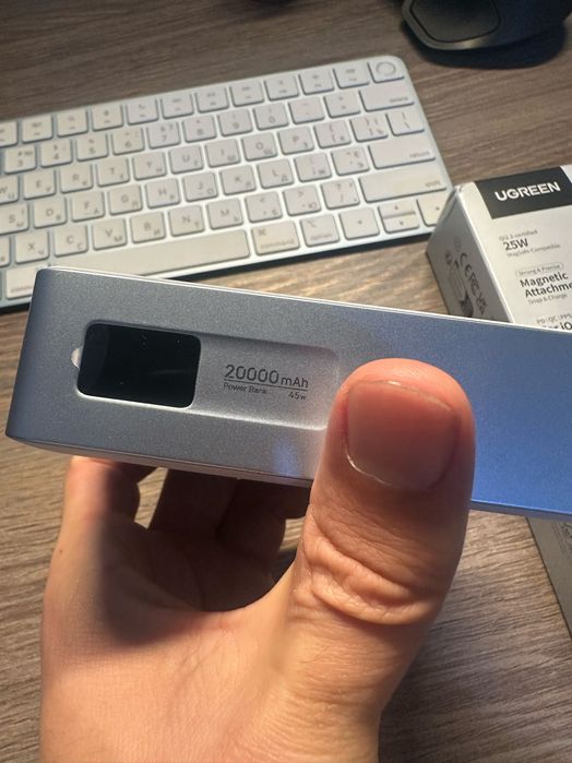 Повер банк Ugreen PB755 (з бездротовою зарядкою Qi2.2 25W), 20000 mAh