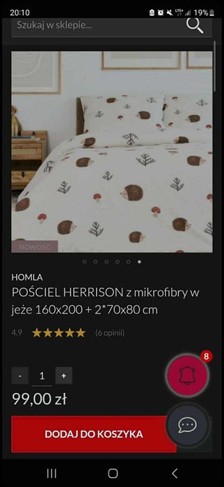 Pościel w jeże 160×200 Homla