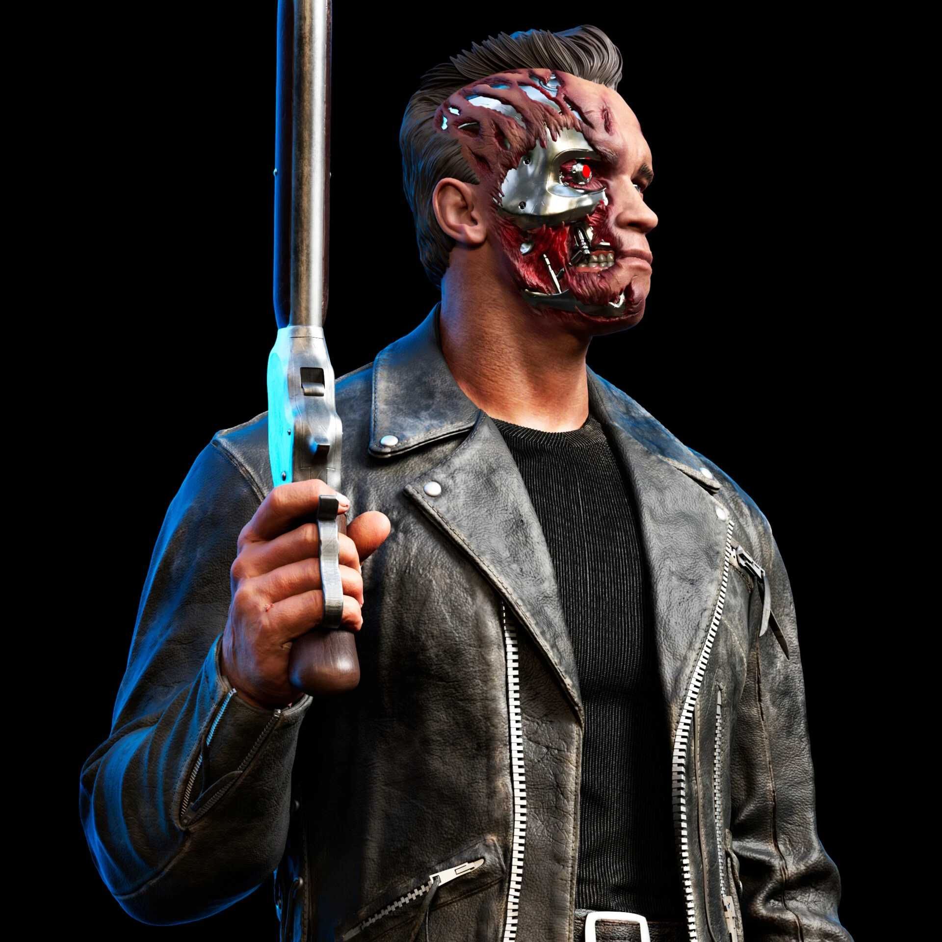 Figurka Terminator, Arnold Schwarzenegger, Żywica, Ręcznie Malowana