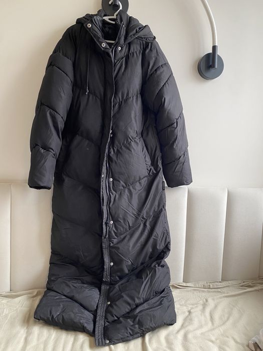 Куртка пуховик теплий зимній довгий S