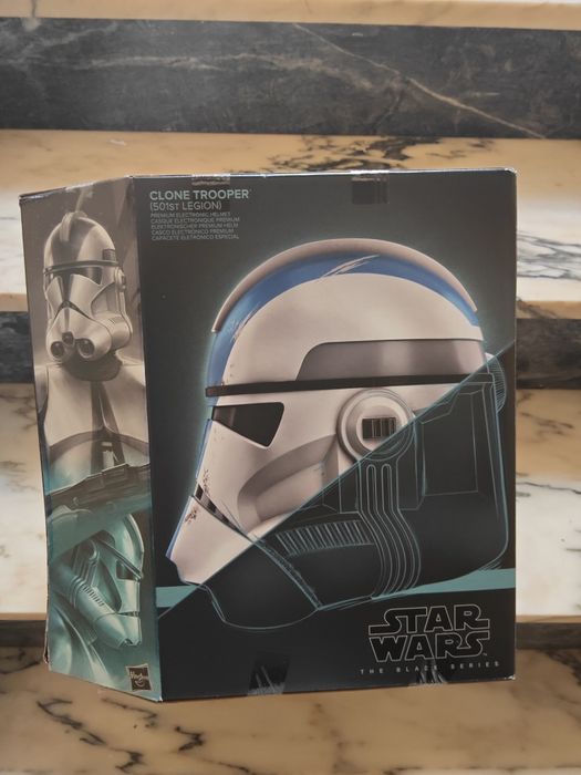 Capacete clone Trooper ST501 black séries, star wars hasbro