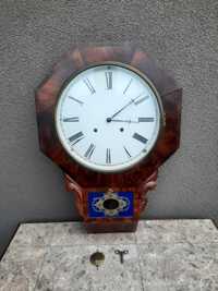 12 Stary amerykański zegar ścienny sprężynowy Waterbury Clocks