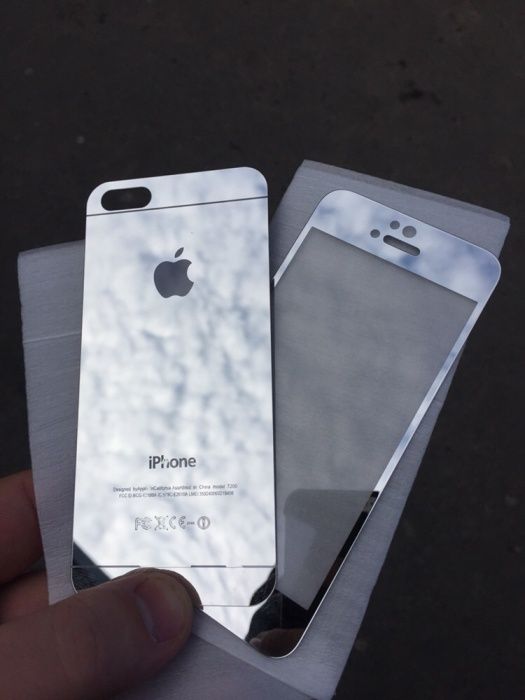 Цветные защитные, стёкла iPhone айфон, apple