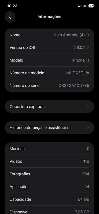 Iphone 11 todo de origem