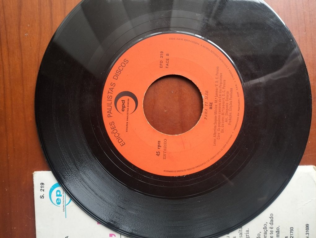 Disco de vinil single Para Ti, Mãe