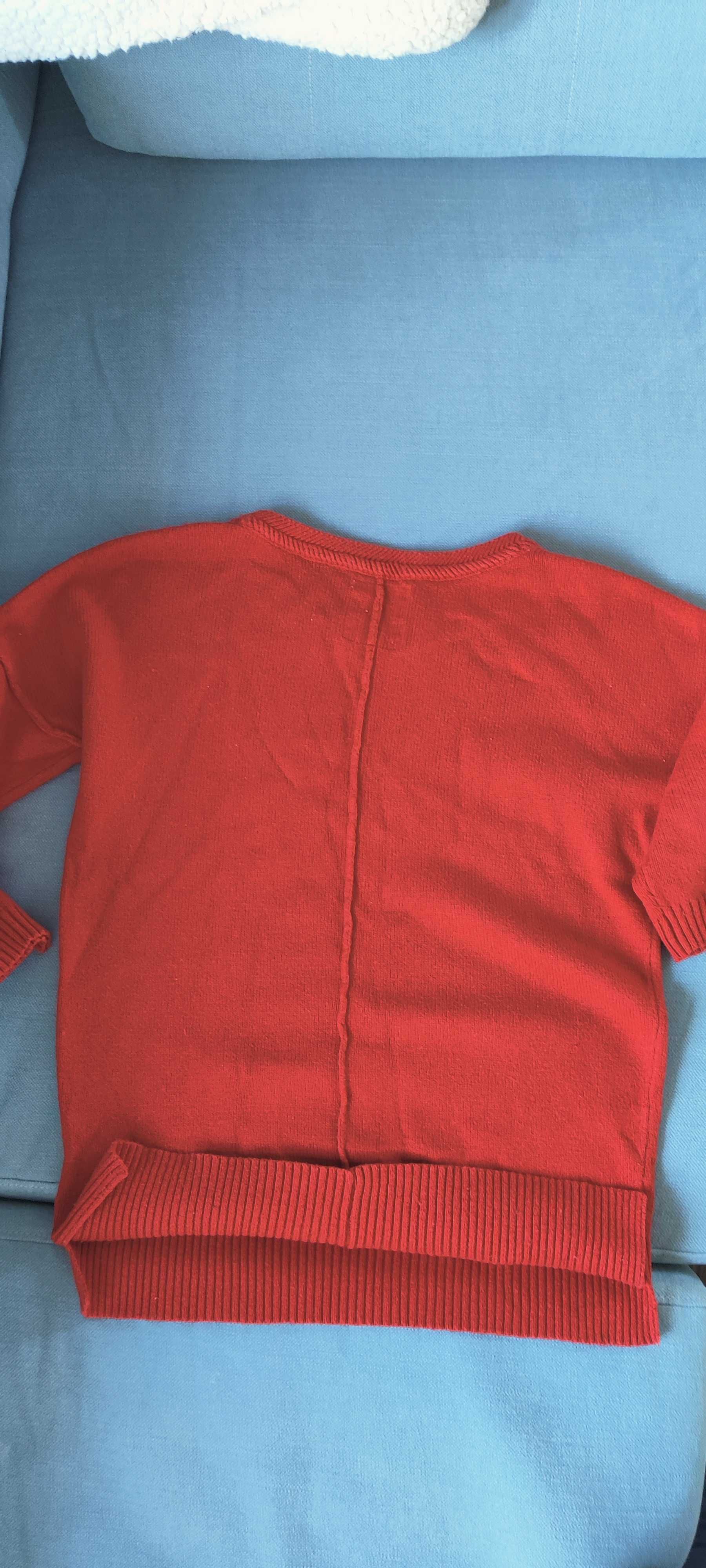 sweter czerwony H&M rozmiar XS/S
