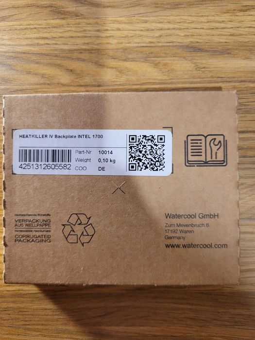 Watercool Heatkiller IV Pro + Heatkiller Backplate LGA INTEL 1700/1851