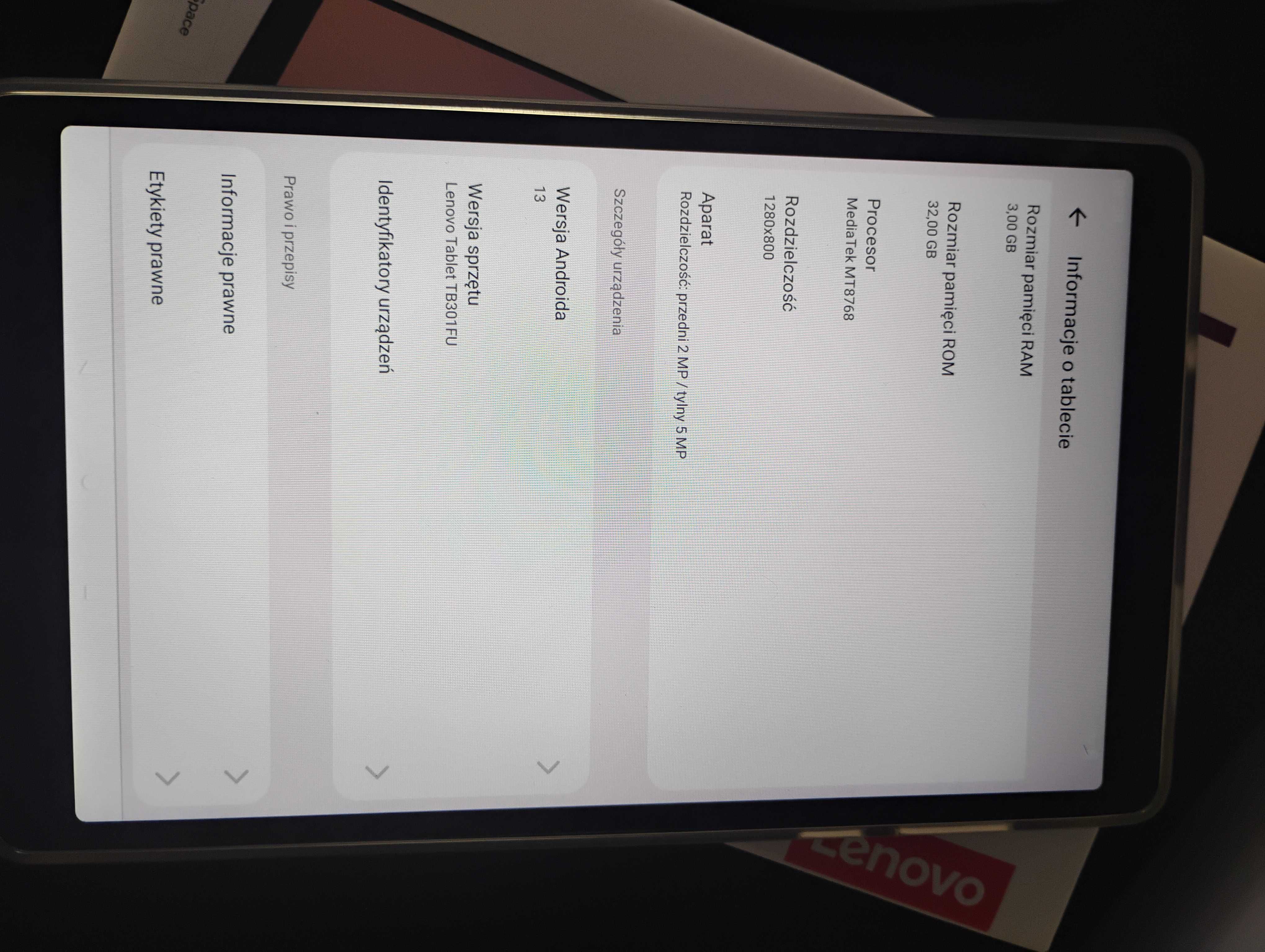 Lenovo Tab M8+Clear Case z Nawigacjami pod Ciężarówkę
