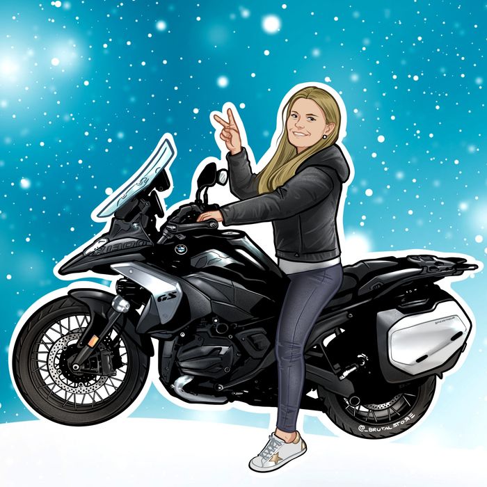 Caricatura Moto Arte Digital