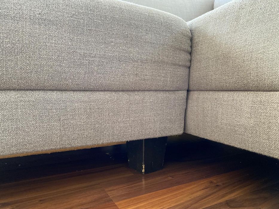Sofa rogówka rozkładana szara Agata poduszki r