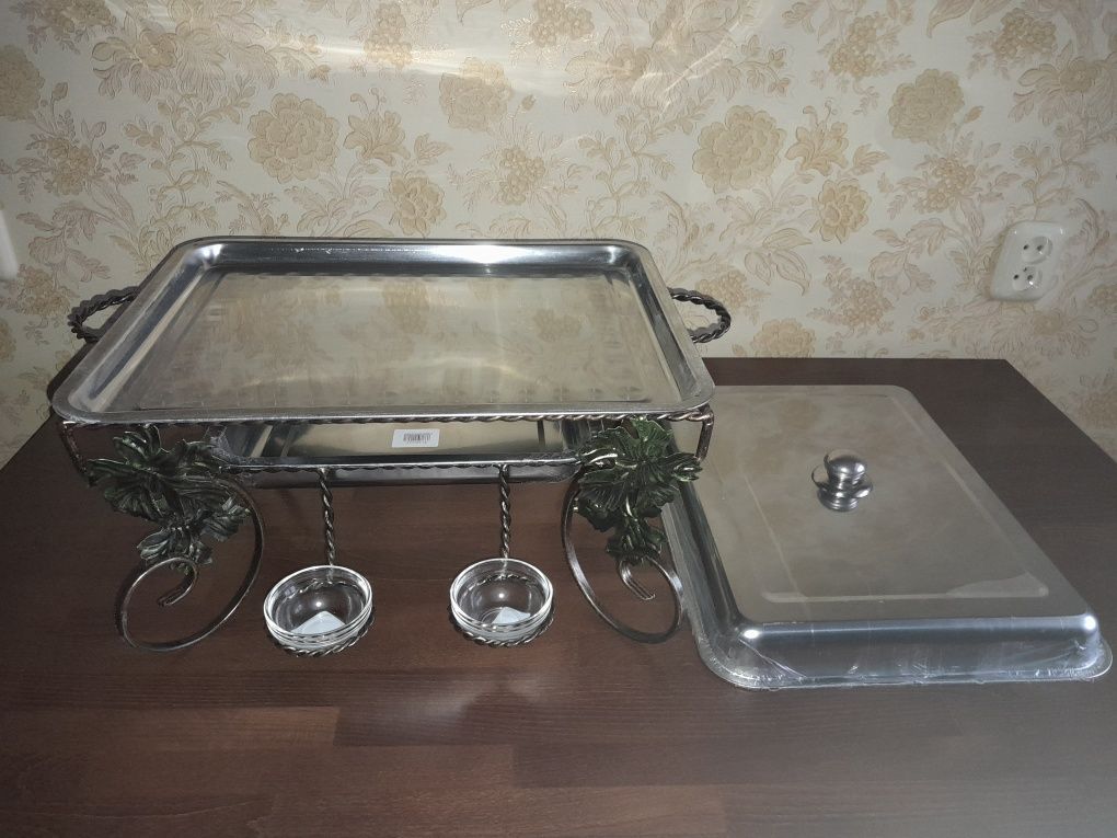 Садж. Блюдо для подогрева шашлыка и овощей с мангала.