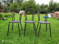 Krzesła stalowe ogrodowa ala rafia z rafią