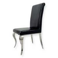 Krzesło glamour Premier Black Eco nowoczesne krzesło ekoskóra
