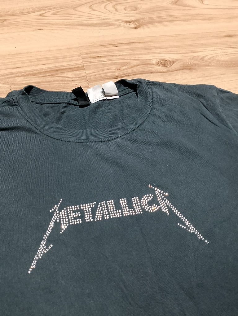 Szara Koszulka Damska Metallica
