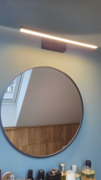 2x lustro łazienkowe 50 cm z lampką nad lustro