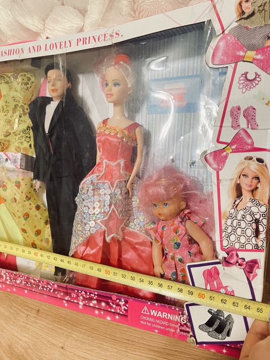 Кукла барби и кэн, набор из 12 платьев(65см на 30см)