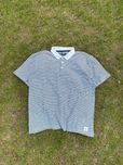 Koszulka polo Marc O’Polo shaped fit pasy biały czarny old money knit