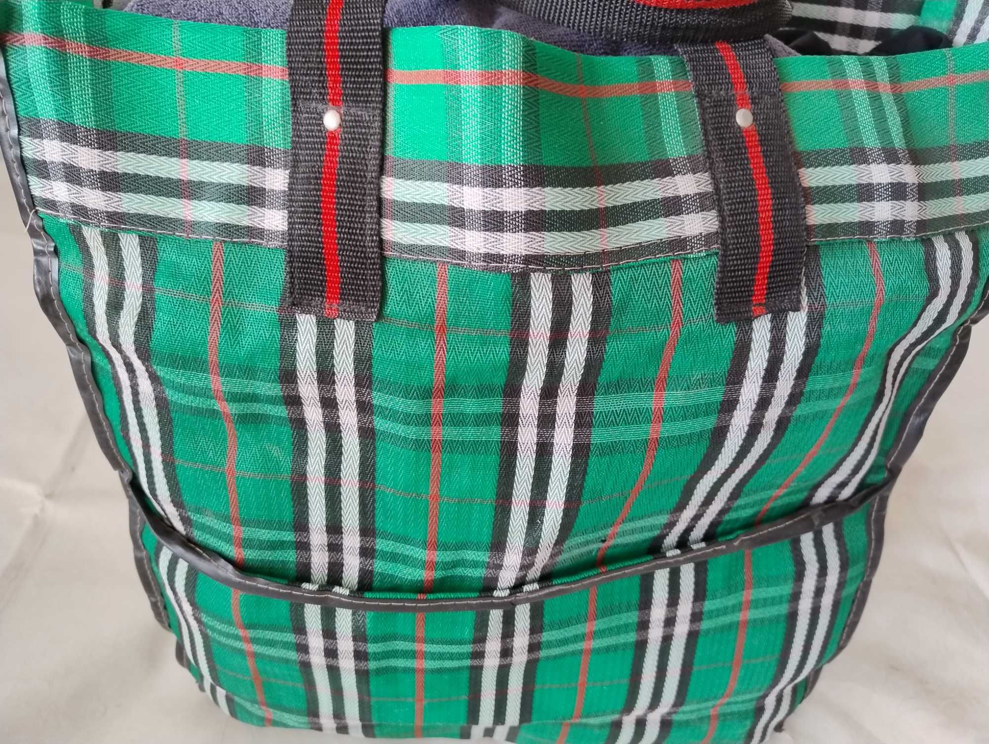 SUPER CENA Duża torba z PRL mocna 44x45x17cm shoperka bagaż na zakupy