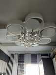 Lampa Żyrandol Glamour Led zmieniajacy kolor