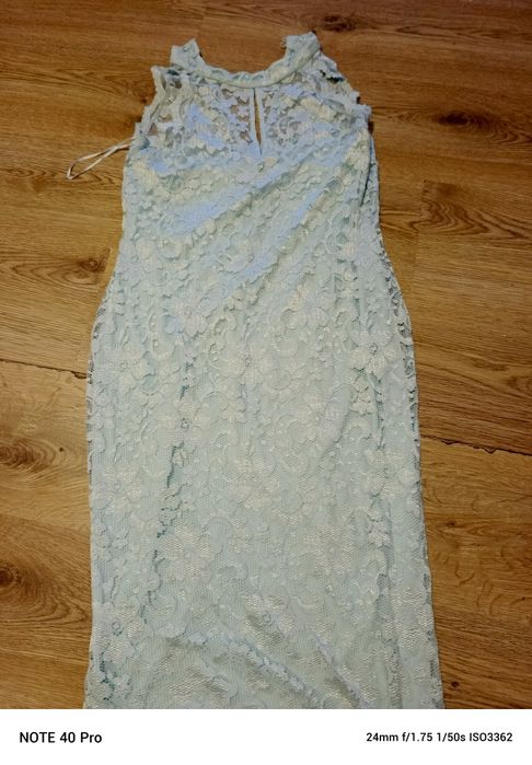 sukienka błękit koronkowa damska  16