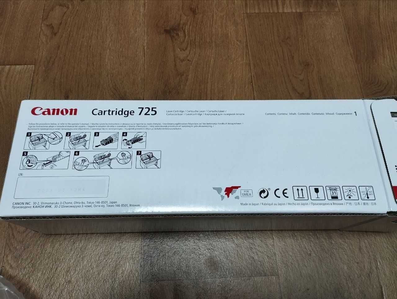 Картридж Canon 725 ОРИГИНАЛ новый производство Япония