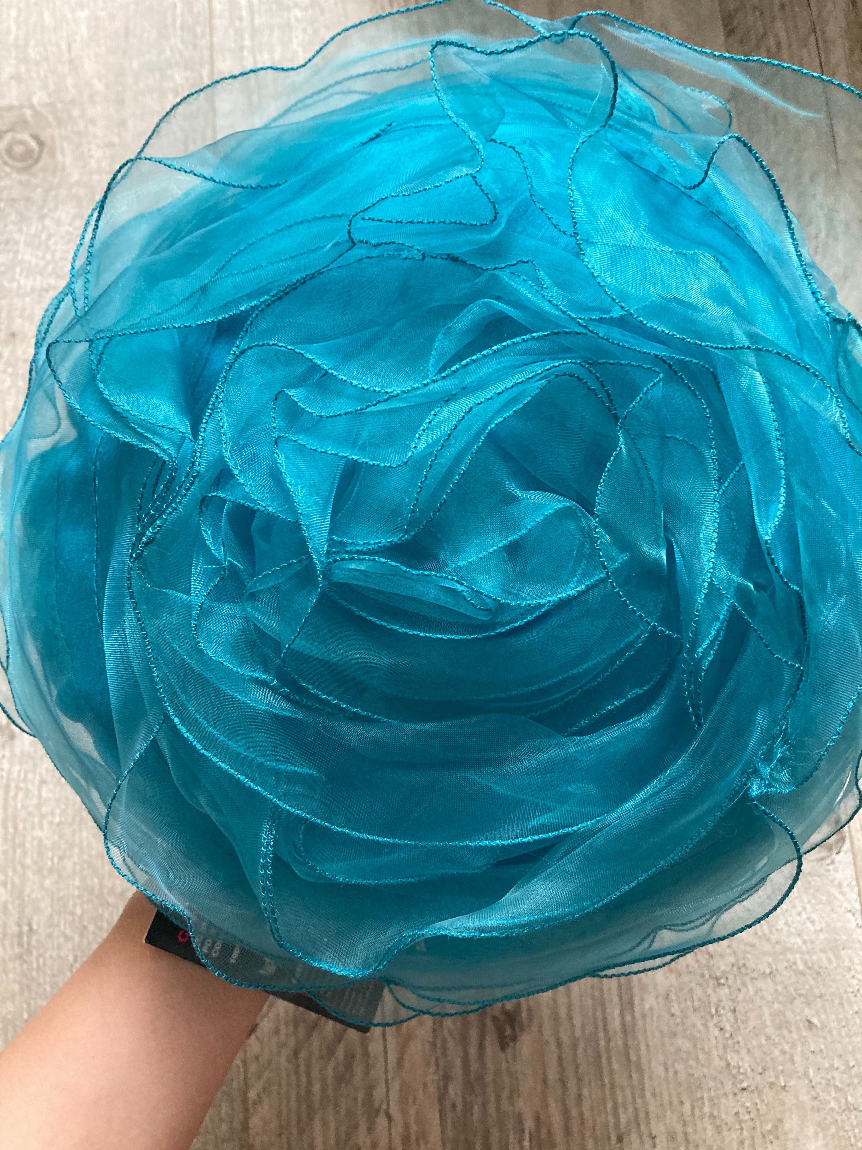 Poduszka dekoracyjna - kwiat turkusowy