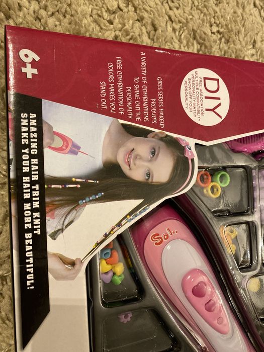 Jogo brinquedo missangas cabelo crianças