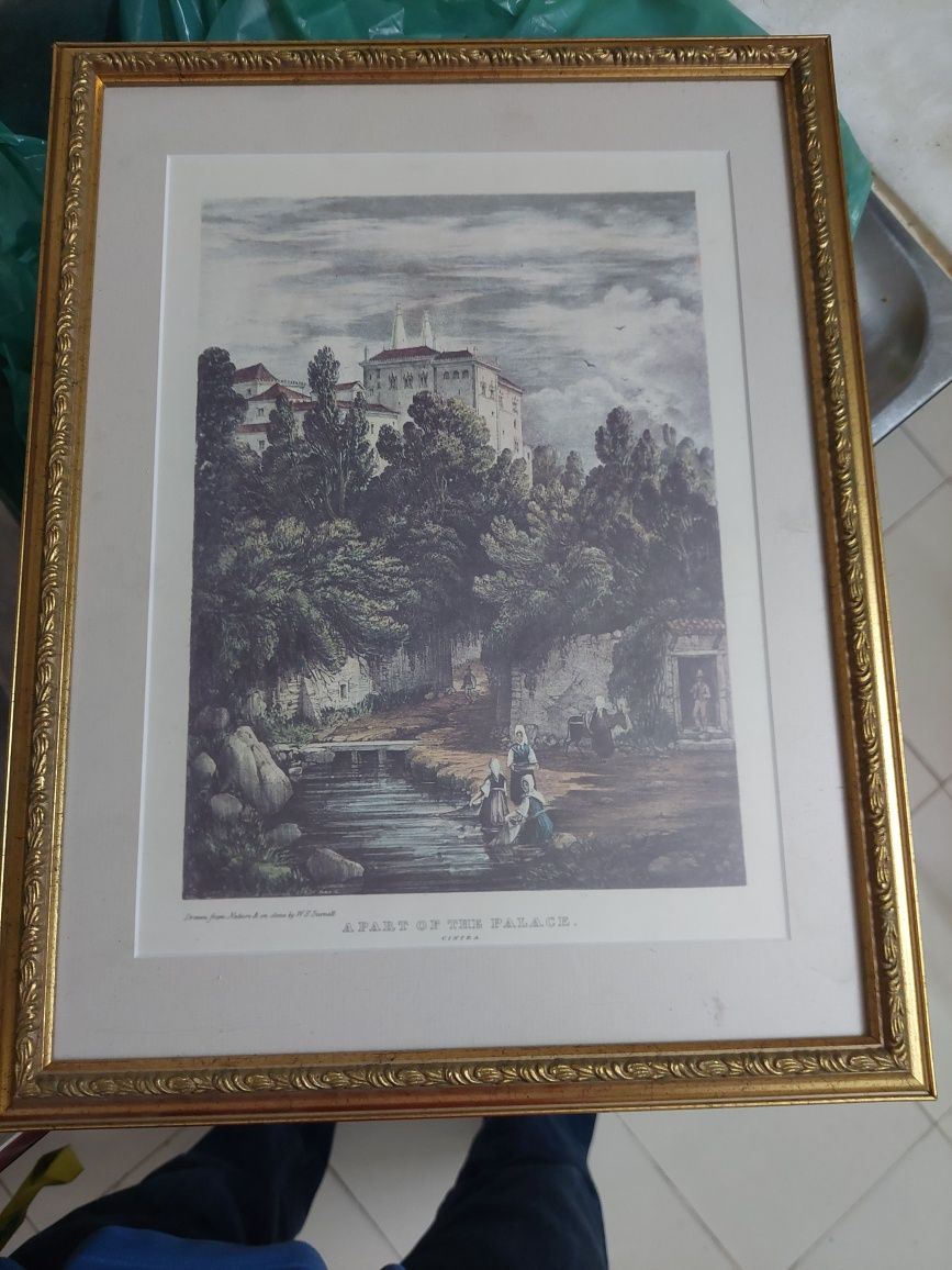 Gravuras antigas com moldura Sintra etc