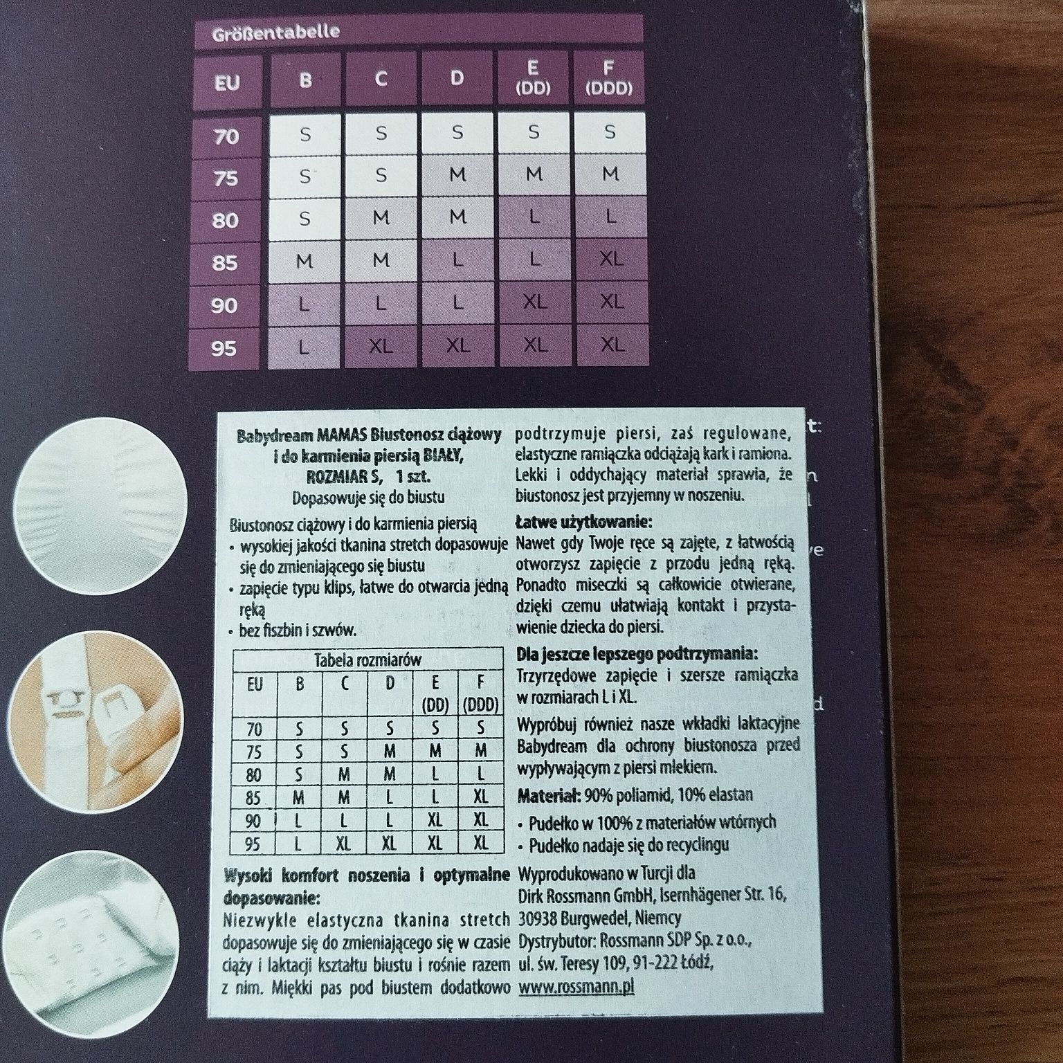 Nowy biustonosz ciążowy i do karmienia rozmiar S