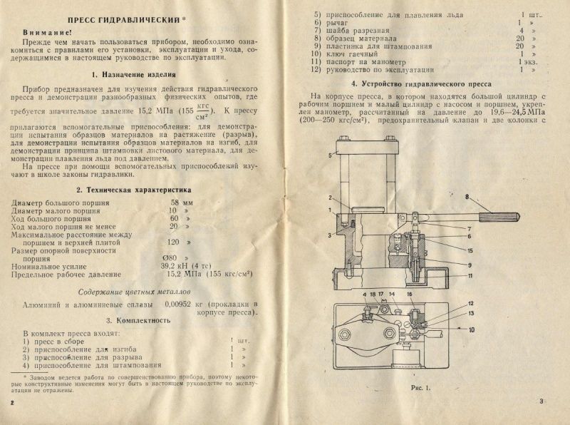 Пресс гидравлический