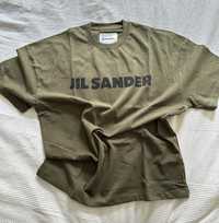 Футболка в стилі Jil Sander Logo T-shirt Khaki