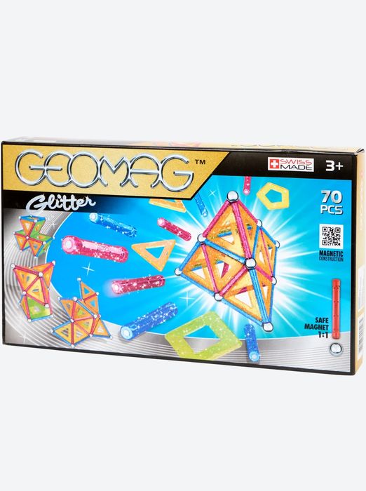 Geomag Klocki magnetyczne konstrukcyjne Brokatowe 70 elementów