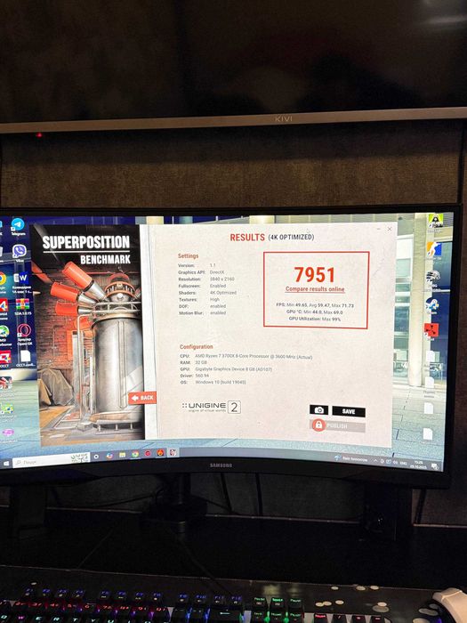 Відеокарта GiGABYTE NVIDIA RTX 4060 8GB Протестована !