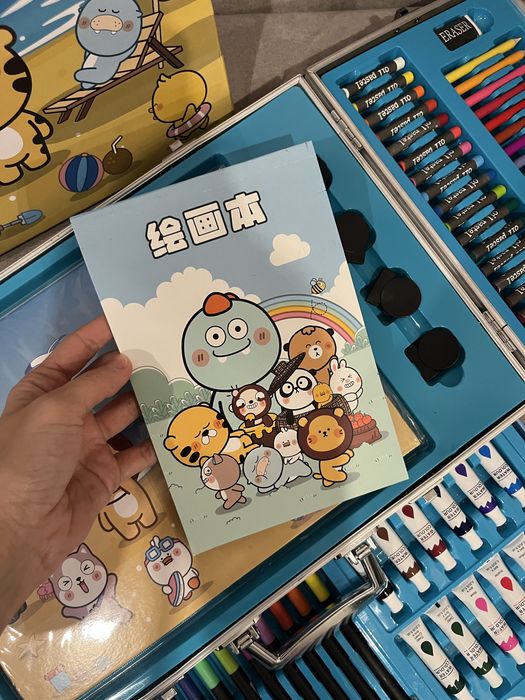 Набір для малювання 106 предметів з мольбертом