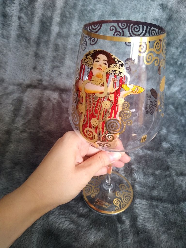 Kieliszek do wina z nadrukiem G. Klimt