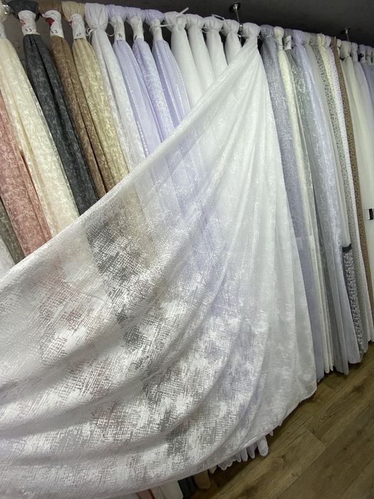 Жакард тюль мрамор тюлі