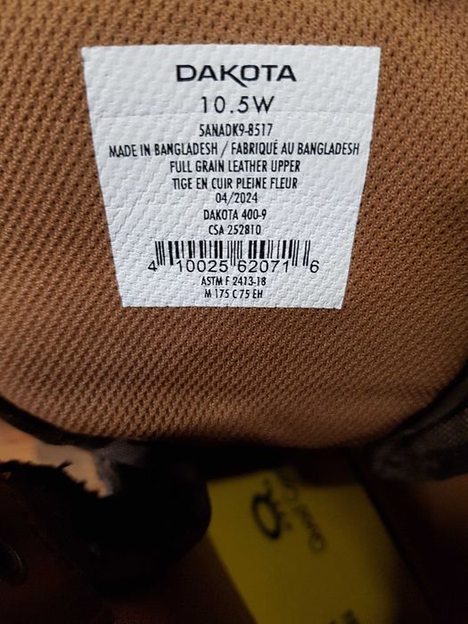 Buty robocze DAKOTA rozm 43,5 wkł 28,5 cm S3