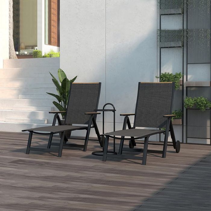 Leżak ogrodowy Grand patio aluminiowy składany 6 stopniowa regulacja